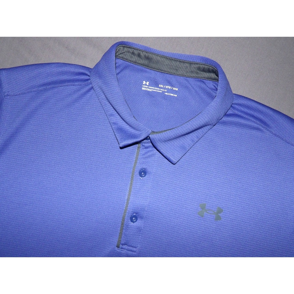 Under Armour Heat Gear 100% Polyester Performance Polo Golf Shirt Men's 3XL